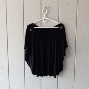 ladies gorgeous soft cotton/rayon blouse, Reitmans, size XL, black, new